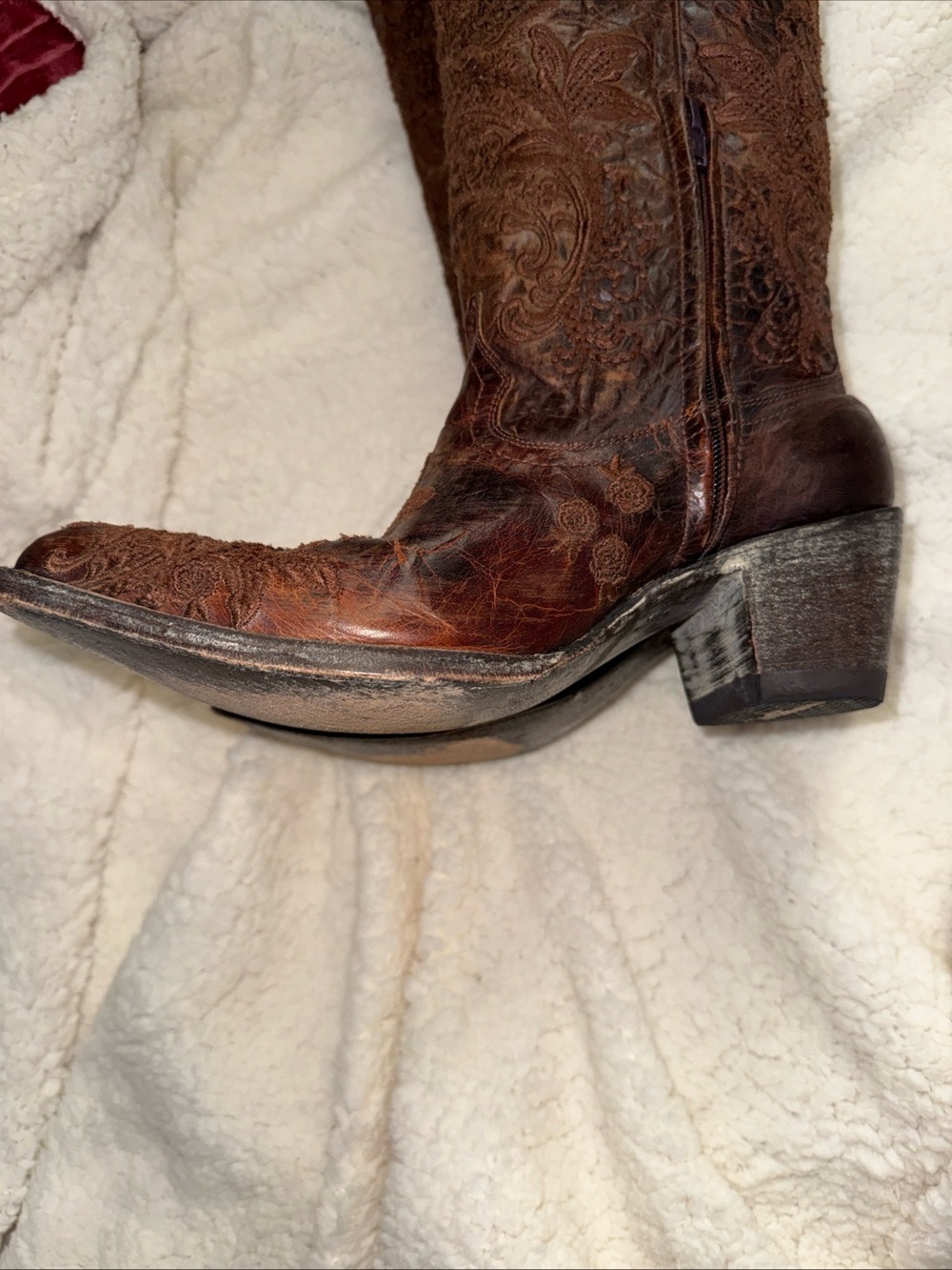 Old Gringo Brown Embroidered Leather Cowgirl Boots size 9.5 - Picture 4 of 12